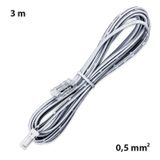 Connection connector LED strip width 8mm, 3m, white, 12-24V max.3A ML-112.616.88.0