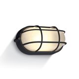 BLACK WALL LIGHT 10W WW IP54 230V