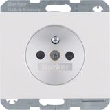 Soc. out. earthing pin, enhncd contact prot., K.1, p. white glossy