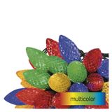 LED Christmas chain, colourful bulbs, 9.8 m, multicolour, multifunction