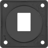 Integro Insert-Supporting Plate for Amp Module Jacks, 1-Gang Black Glo