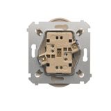 Double two-way switch without pictogram, (module), 10AX, Screw, black matt