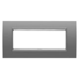 LUX PLATE - IN METAL - 6 MODULES - MONOCHROME ALUMINIUM - CHORUSMART
