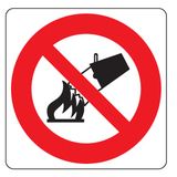 Adhesive for square prohibit. signs - Side: 125 mm
