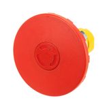 Mushroom push-button Ø 60, twist release, red