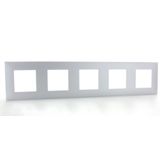 VALENA NEXT cover plate 5 mech.hor/vert center distance 71mm alu chrome
