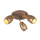 Bidar spotlight 3-pc E14 coffee brown