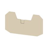 End plate for terminals, dark beige, Height: 90.6 mm, Width: 2.2 mm, V