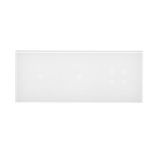 Touch panel 3 modules, Modul 1: 1 touch field, Module 2: 1 touch field, Module 3: 4 touch fields, Fixing: horizontal, White pearl