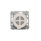 Double two way switch with LED indicator light without pictogram, 10AX, black matt