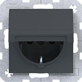 SCHUKO wall socket, self-closing compartment, plug-in terminal, A.x/C.x anthracite.