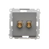 Loudspeaker socket, module, graphite mat