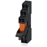 Plug-in relay complete unit 24 V AC, 2 CO, LED module red base