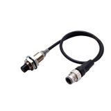 Proximity sensor, inductive, nickel-brass, short body, M12, unshielded E2EN1003D