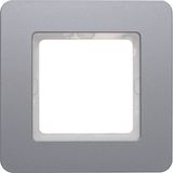 Frame 1gang, aluminium blasted