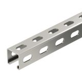 Profile rail perforated, slot 22mm 1000x41x41 Stainless steel A4 1.457