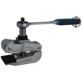 Rail connection clamp with detachable ratchet