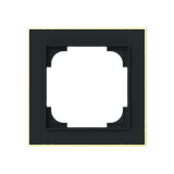 1721-453M-500 Cover  with decor ring, 1gang black matt gold