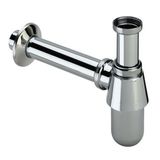 Bottle trap without outlet 11/4"x32, chrome