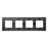 Double computer socket RJ45 category 6 with anti-dust cover, (module), anthracite, metalic