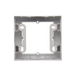 IP44 single socket outlet with shutters and frame seal - transparent flap, 16A, white