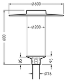 Post-top luminaires Lumantix Zylinder (LTX Z) CLO (normal) Lens Anthracite ET 14,50W 1500lm 70 symmetric wide (SB3L) IP65 IK10 5 SDCM 7173540
