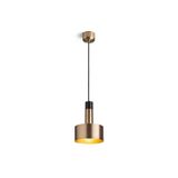 DIVINA pendant brass/black marble decor 230V LED E27 5W