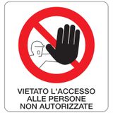 Rectangular prohibition signs - 330 x 350 mm