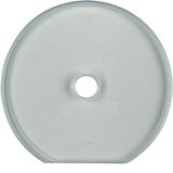 Glass cover end plate f. rot. switch/spring-return push-button, clear