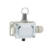 Rope-pull lever limit switch for normal stopping, without RESET button. Contacts 1NO+1NC. IP40. 25N operating force