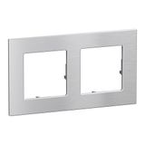 2 GANG PLATE SOLID METAL