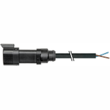 Valve plug MDC04-3p with cable PUR 3x0.75 bk UL/CSA+drag ch. 0.3m