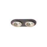 SHARM R II recessed pearl gold/brown 230V LED 2x10W 24° 3000K