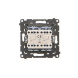Double intermediate switch illuminated, (module), Simon 24, IP20, 10AX, white