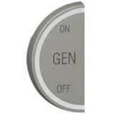Round key cover Arteor BUS/SCS - GEN/ON/OFF - 1 module left-hand - magnesium