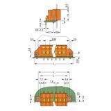 PCB terminal block 2.5 mm² Pin spacing 5.08 mm orange