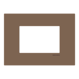 Frame - 1-gang / 3-modules - Niessen logo - Mocha