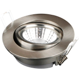 HALUX LED Slim Downlight 6W Dimmable 2700K/3000K 400Lm 36° CRI>95 Flicker-Free Cutout 68 mm (Internal Driver Included) IP44 IK04 Brushed nickel THORGEON