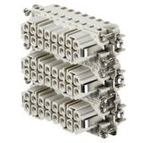 HDC insert, Female, 250 V, 16 A, Number of poles: 16, Tension-clamp connection, Size: 5