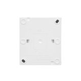 IP44 double socket outlet with earthing - transparent flap, 16A, quick connection, white