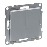 2-GANG TWO-WAY SWITCH 10AX AUTOMATIC TERMINALS ALUMINIUM