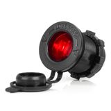 Waterproof Car Cigarette Lighter Socket with RED LED Backlight 12/24V AMIO-04219