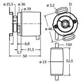 Absolute Rotary Encoder - Multiturn Industrial Line   RM-50H10E-3C24B-CT 1M