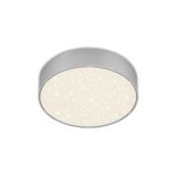 LED frameless surface light with starry decor, silver, 1xLED-platine/11W