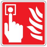 Fire sign - Al - Dimensions: 250x250 mm
