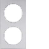 Frame 2gang, R.3, al./p. white