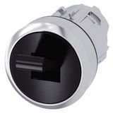 Toggle switch, 22 mm, round, metal shiny, black, 2 switch positions …3SU1050-3EC10-0AA0-Z X90