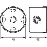 PK flush-mounted box p/t fi 70