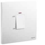 281070MW Mallia Senses 1G 1W 45A DP SWITCH W/ RED INDICATOR HK