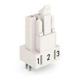 Socket for PCBs straight 3-pole white